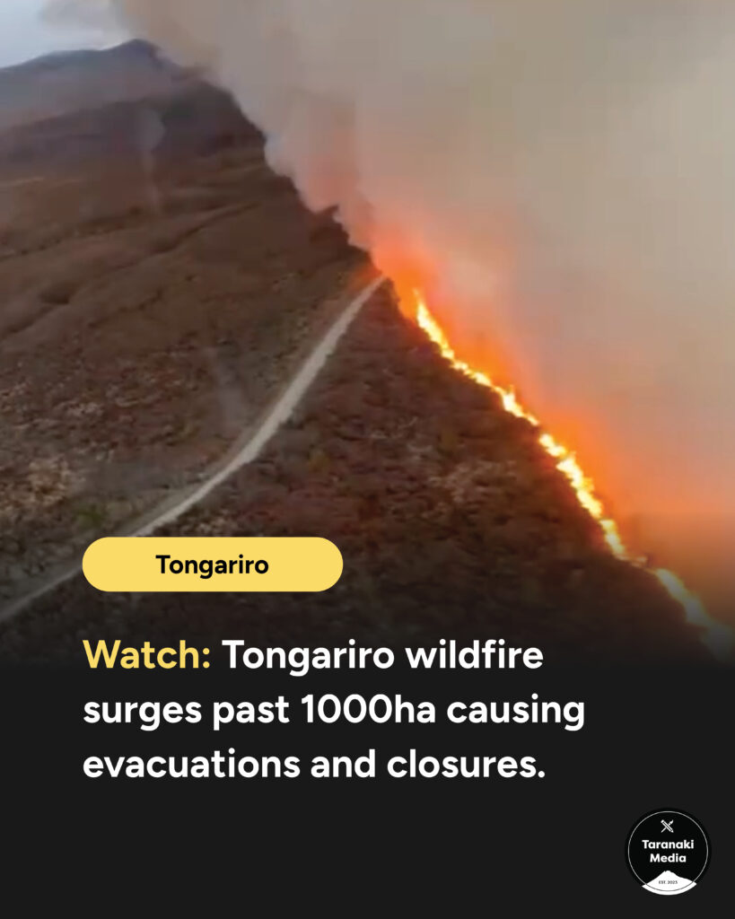 Further evacuations as Tongariro wildfire rapidly spreads to 1,600ha - Taranaki Media tongariro 5 - Taranaki Media